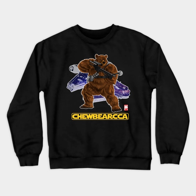 Chewbearcca Crewneck Sweatshirt by JayGeeArt